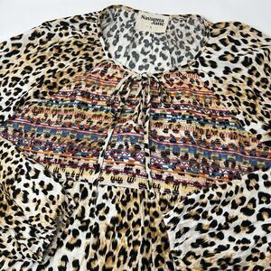Savanna Jane Leopard Print Tunic with Multicolor Embroidery